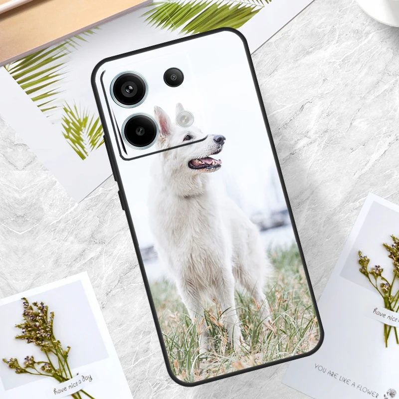 Cartoon German Shepherd Dog Case For Redmi Note 12 9 10 11 13 Pro Plus 9S 10S 11S 12S Cover For Redmi 12 10C 12C 13C