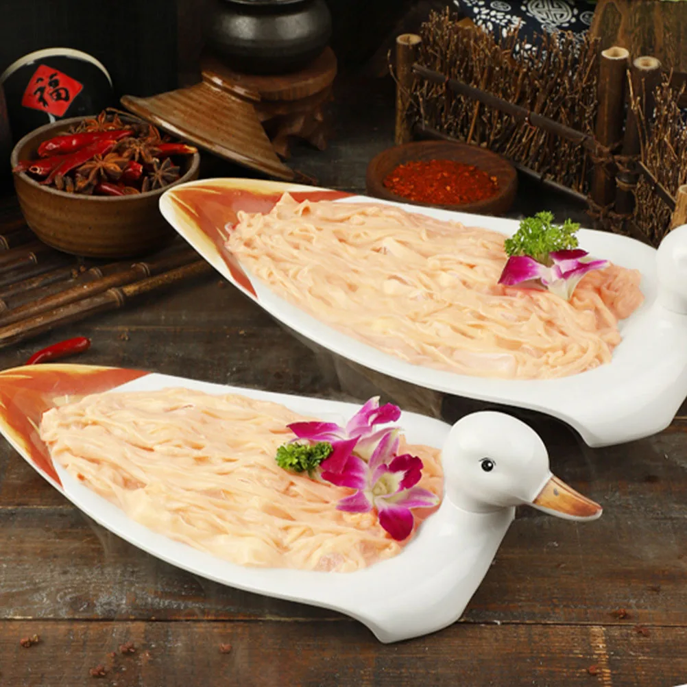 

Roast Duck Plate Heat Resistant Serving Tray For Hotel Restaurant Roast Chicken Food Storage Dish Kitchen Gadget Decorative