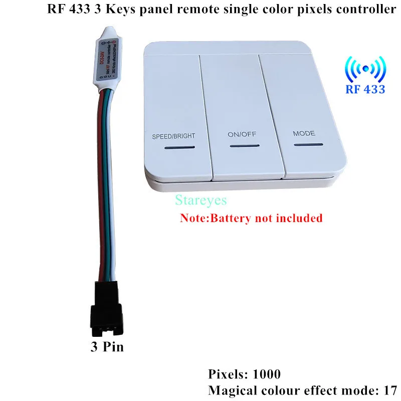 RF Bluetooth SPI Panel Pixel Remote Controller for WS2811 Warm White Running Water Single color with Digtal IC LED Strip Light