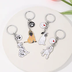 1PCS Metal Cute Shetland Sheepdog keychains car key ring pet dogs heart Tag key men gift Metal Pendant best friend gifts