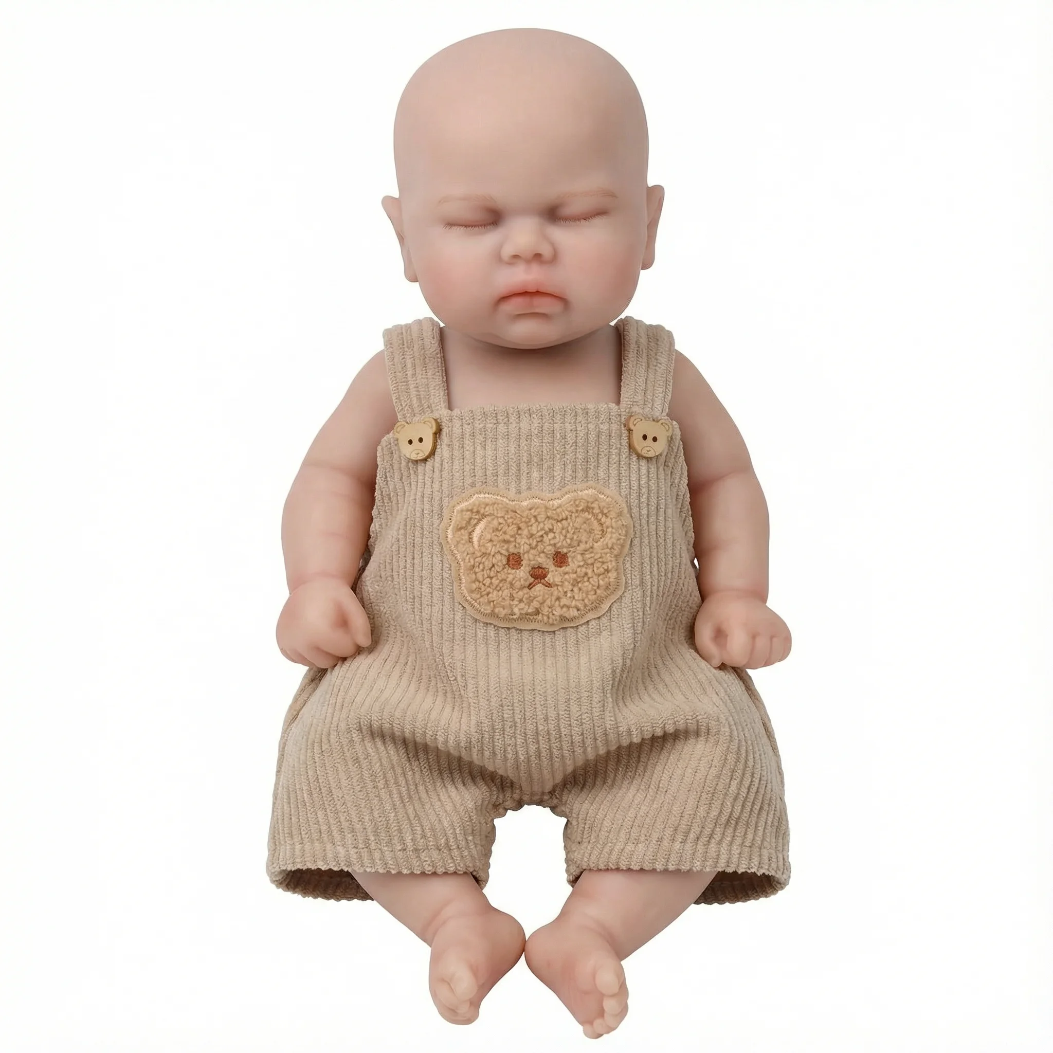 

NPK 12inch Soft Platinum Solid Silicone Reborn Baby Doll Stretchable Collectible Art Pickle Version