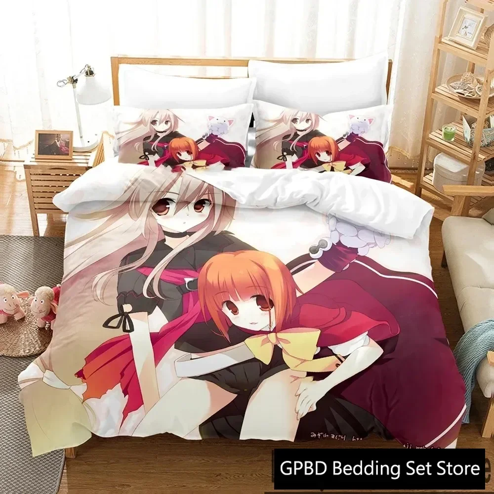 

Anime Okami-san and Her Seven Companions Comfortable Duvet Quilt Cover Pillowcase Bedding Set Bedroom Decoration Home Textile