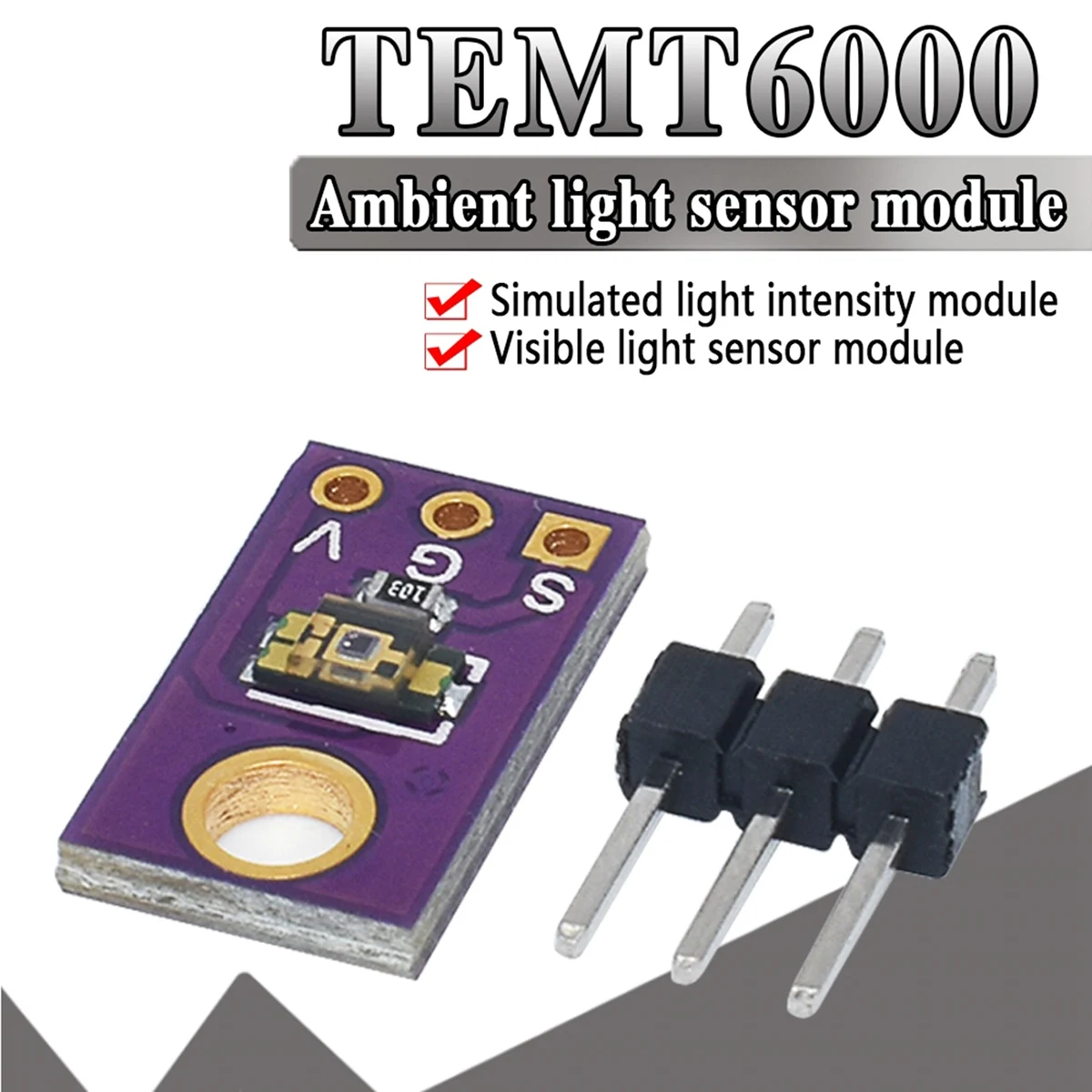 5 قطعة TEMT6000 ضوء الاستشعار المهنية TEMT6000 وحدة استشعار الضوء ل