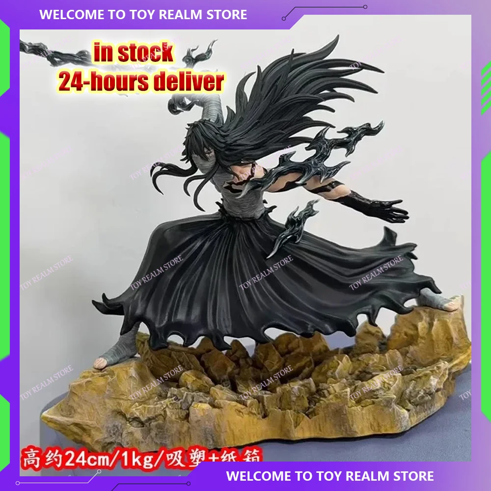 

IN STOCK 24CM BLEACH Anime Figures Kurosaki Ichigo Figure Moonless form PVC Statue desktop decoration collection model Gift Toy
