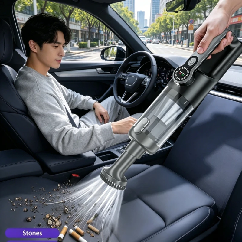 

Car vacuum cleaner wireless one-button dust dump high-power portable vacuum cleaner large suction mini handheld vacuum cleaner