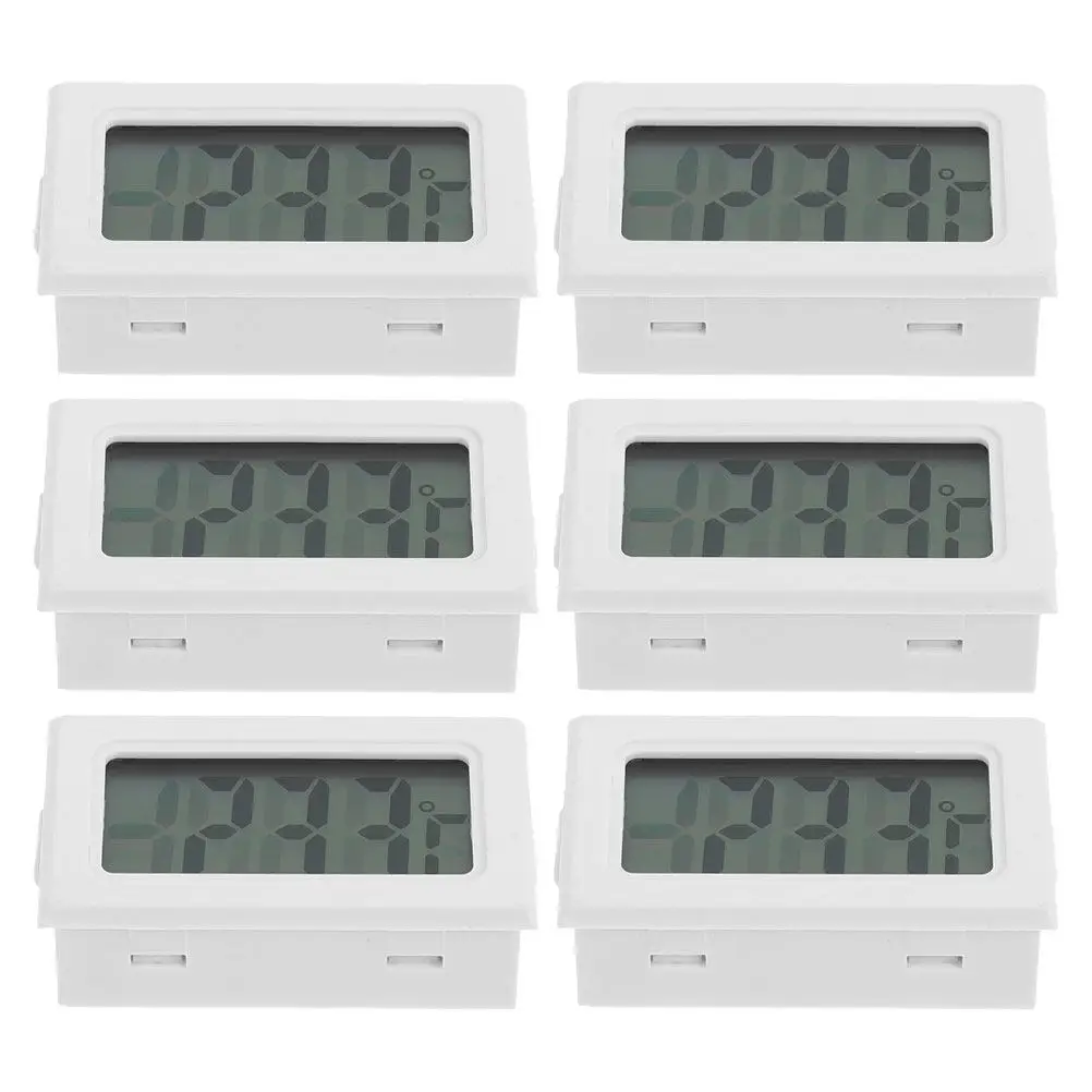 

6Pcs Digital Embedded Thermometer for Indoor Outdoor Greenhouse Garage Car Bathroom Home Use High Precision Room Temperature