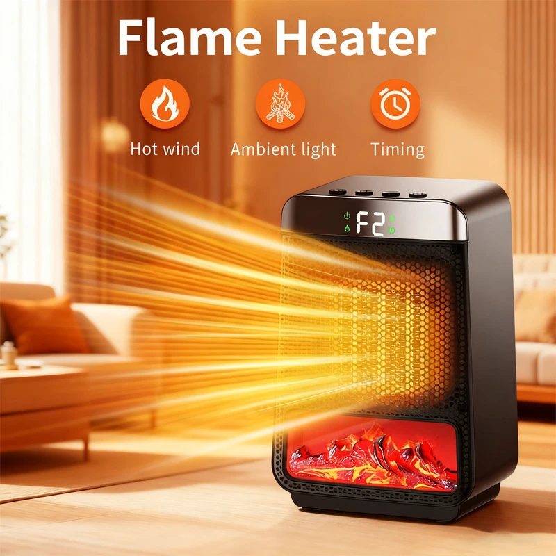 Soplador de aire caliente portátil, calentador eléctrico de escritorio con termostato, ventilador de calefacción silencioso para dormitorio, oficina, calentador de espacio cálido para invierno