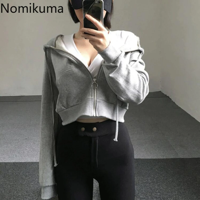 Zip Up Hoodie Women Clothing Harajuku Fashion Y2k Crop Tops 2024 Ropa Mujer Streetwear Hooded Casual Sweatshirts Korean Jackets