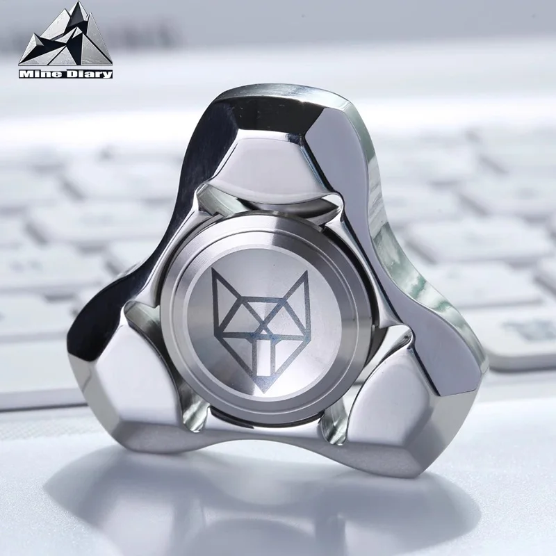 Spirit Fox 스테인레스 스틸 금속 Fidget Spinner 성인 EDC Antistress 핸드 스피너 사무실 장난감 자폐증 스트레스 릴리프 장난감 선물