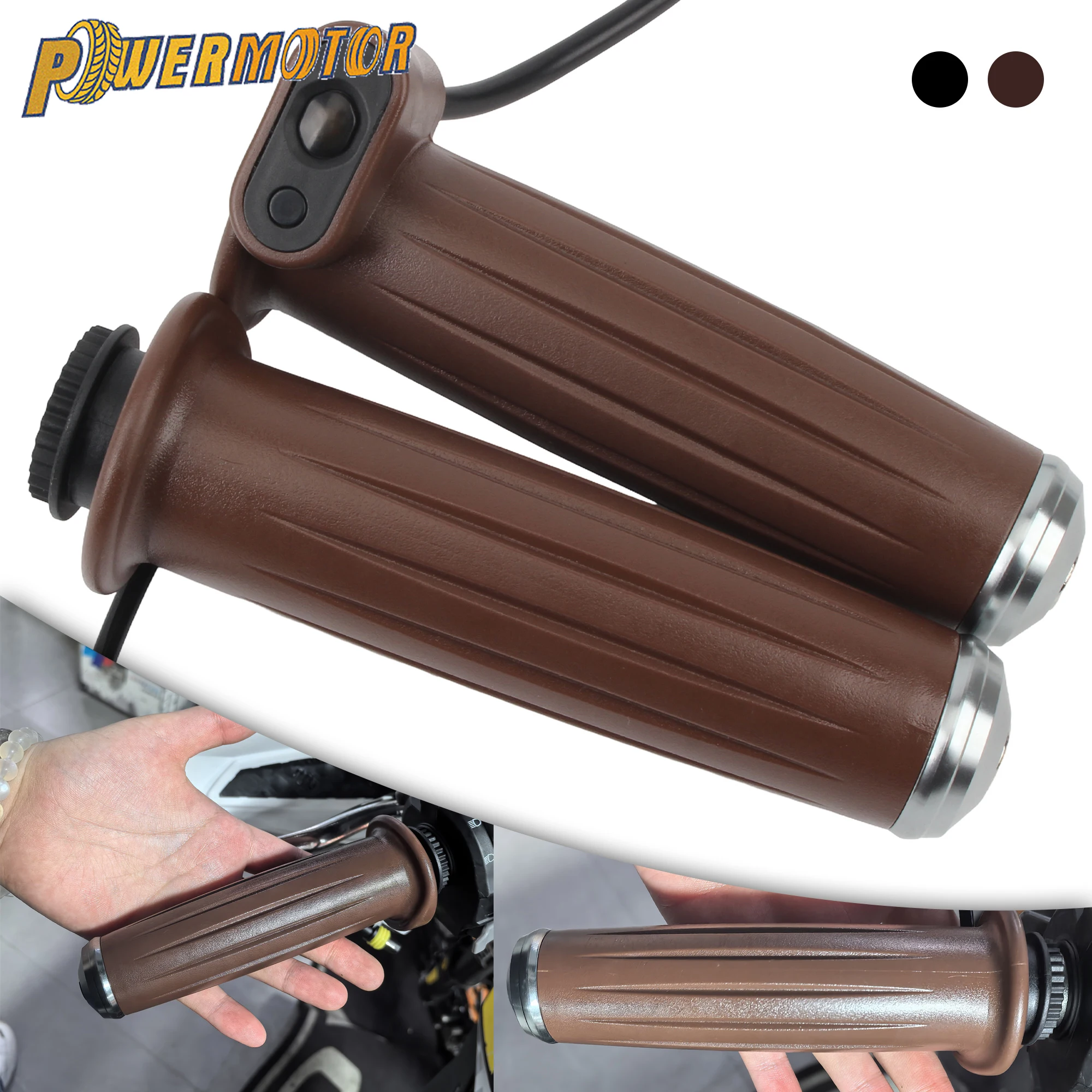 

New 22mm Motorcycle Hot Grip Universal Motorbike Scooter Cafe Racer Hot Grip Handle Electric Bicycle Warming Handlebars Modified