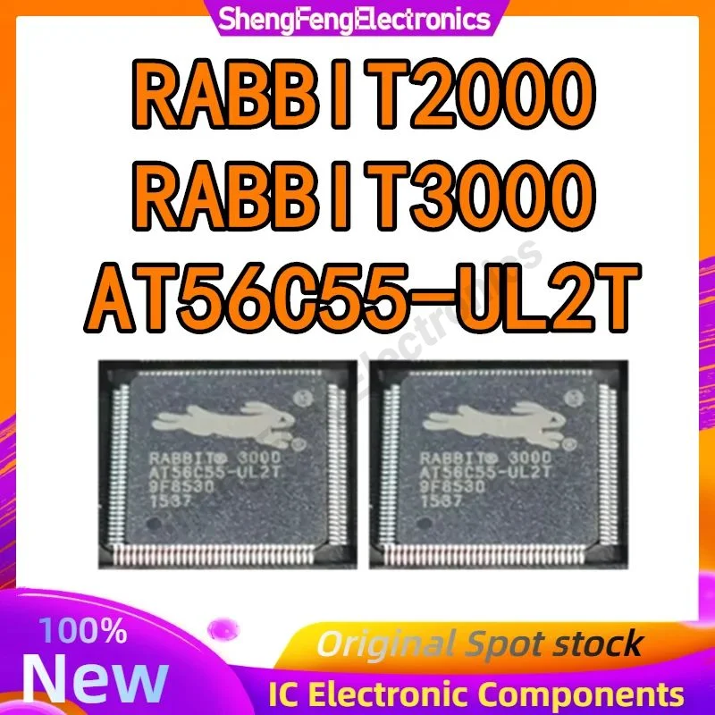 IC 칩 재고, RABBIT3000, AT56C55-UL2T, RABBIT2000, QFP100, 2 개