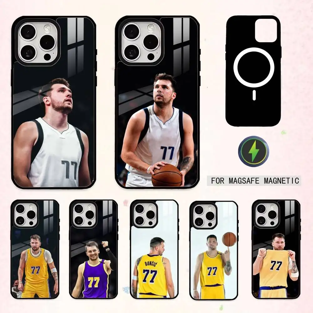 

basketball Luka Doncic 77 Phone Case For iPhone17,16,15,14,13,12,11 Plus,Pro Max Magnetic For Magsafe Wireless Charging