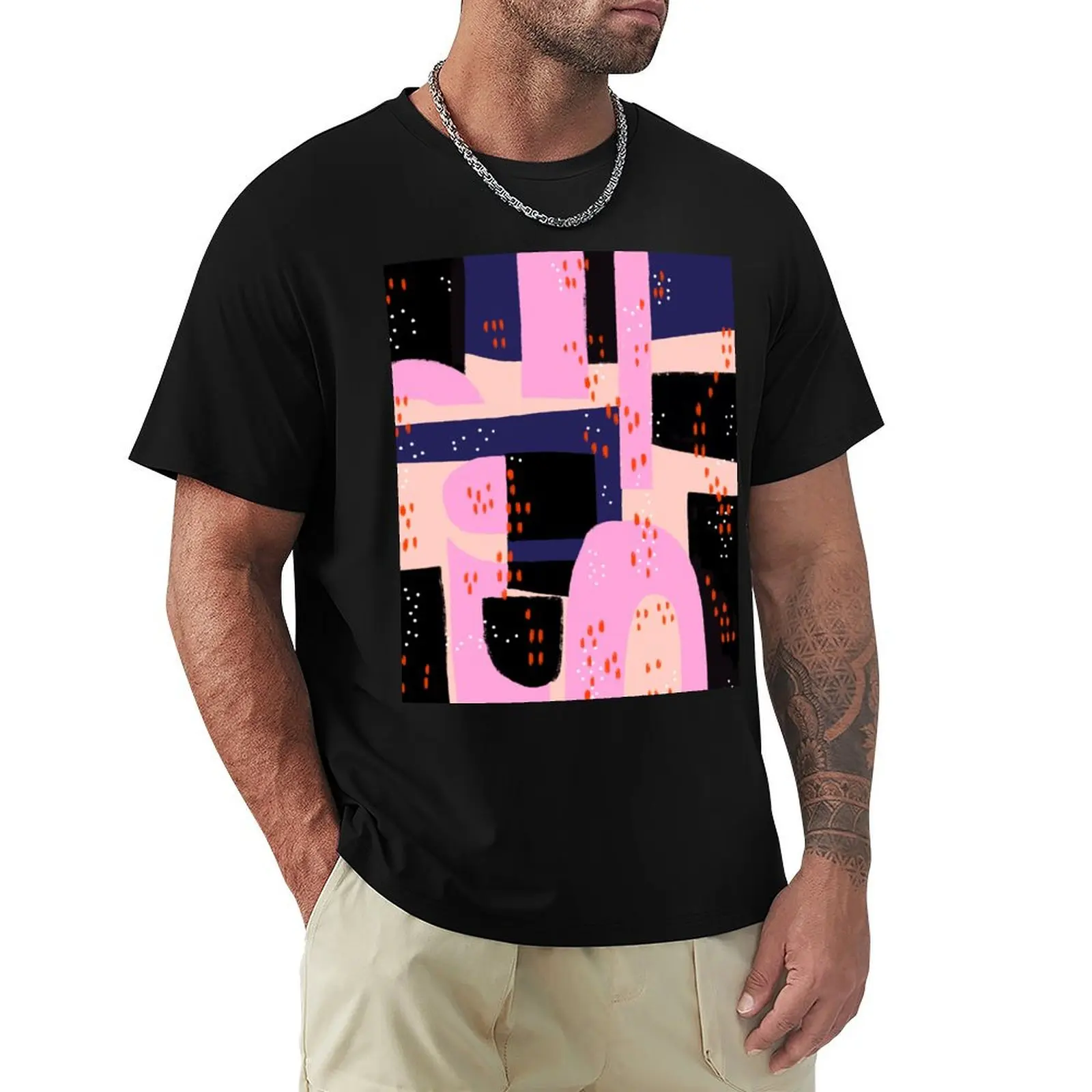 Memphis Inspired 80s Abstract T-Shirt t shirt man designer T-Shirt