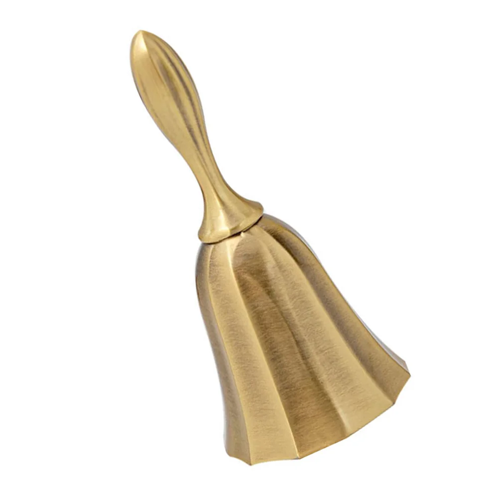 

Retro Zinc Alloy Dinner Bell for Restaurant Handheld Small Metal Bells Service Game Tea Teaching Loud Ringing Sound