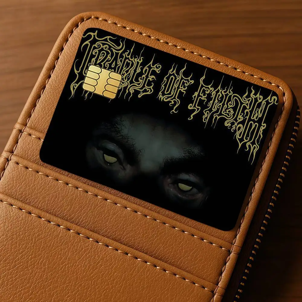 Tarjeta de crédito UK Band C-Cradle of F-Filth, 4 Uds., pegatinas impermeables antiarañazos para defensa bancaria, protección decorativa, autobús, metro