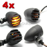 4X Black/Chrome 12V Turn Signals For Honda VTX 1300 1800 C R S RETRO GL 1200 1500 1800 New