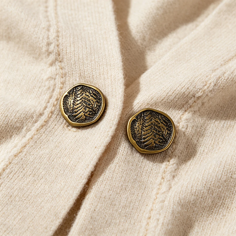 Retro-Knöpfe mit unregelmäßigen Blattmustern und Metallschaft im antiken Stil, Dekorationsknöpfe für Mäntel, Blazer, Jacken, DIY-Nähzubehör – Detail 6