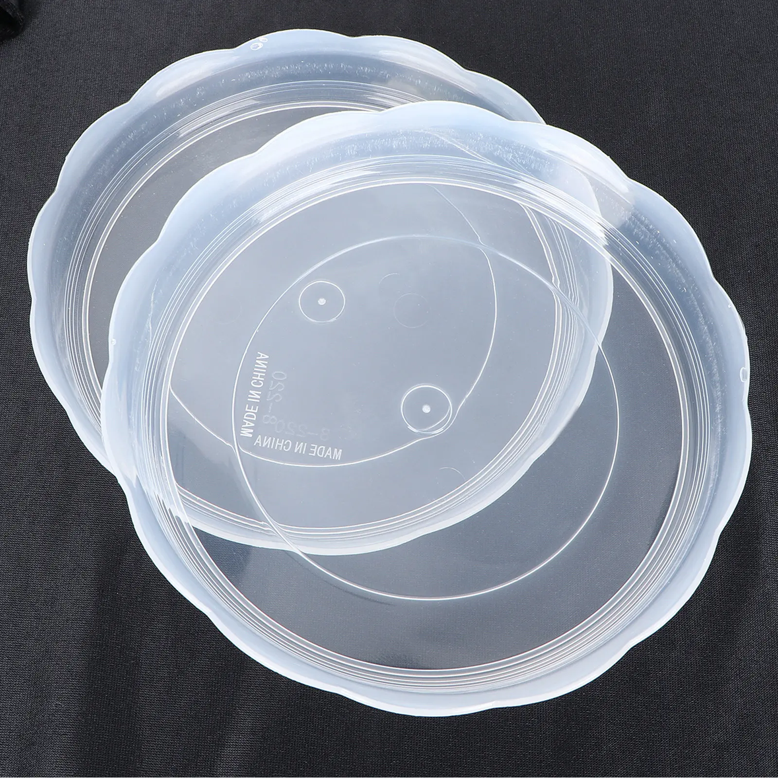 20Pcs Transparent Plastic Round Flower Pot Tray Saucer for Ceramic Basin Plant Pots Bonsai Drip Catcher Moisture Retention Floor