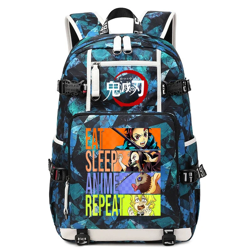 Demon Slayer Anime School Bag Large Capacity Lightweight Student Backpack for Kids Boys Girls Daily Use view 5