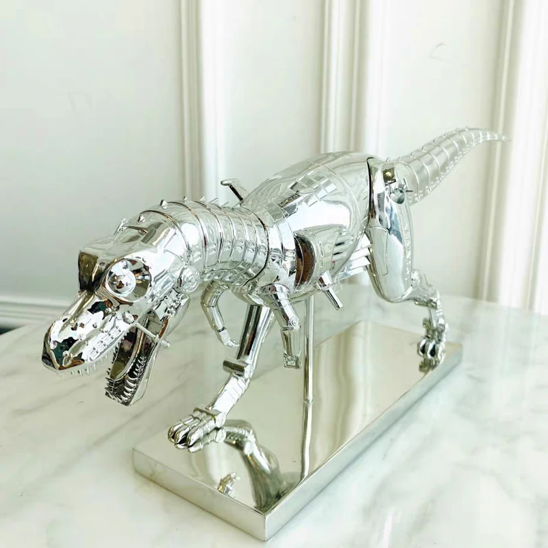 *flo Top-Class Resin Crafts Electroplated Animal Dinosaur Sculpture for Art Gallery Display Sexy Robot Accent