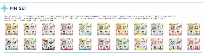 

Официальный Gmmtv Geminifourth Williamest Pondphuwin Joongdunk Taynew Offgun Milklove Nantam Film FirstKhaotung Perthsanta Набор булавок