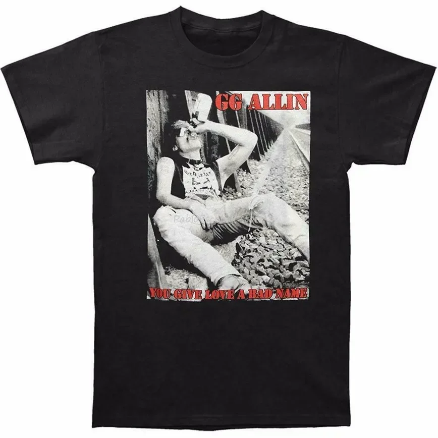 Новинка, Мужская футболка Gg Allin-You Give Love A Bad Name, Размер 4XL 5XL, новые Забавные топы унисекс, футболка, Мужская брендовая футболка
