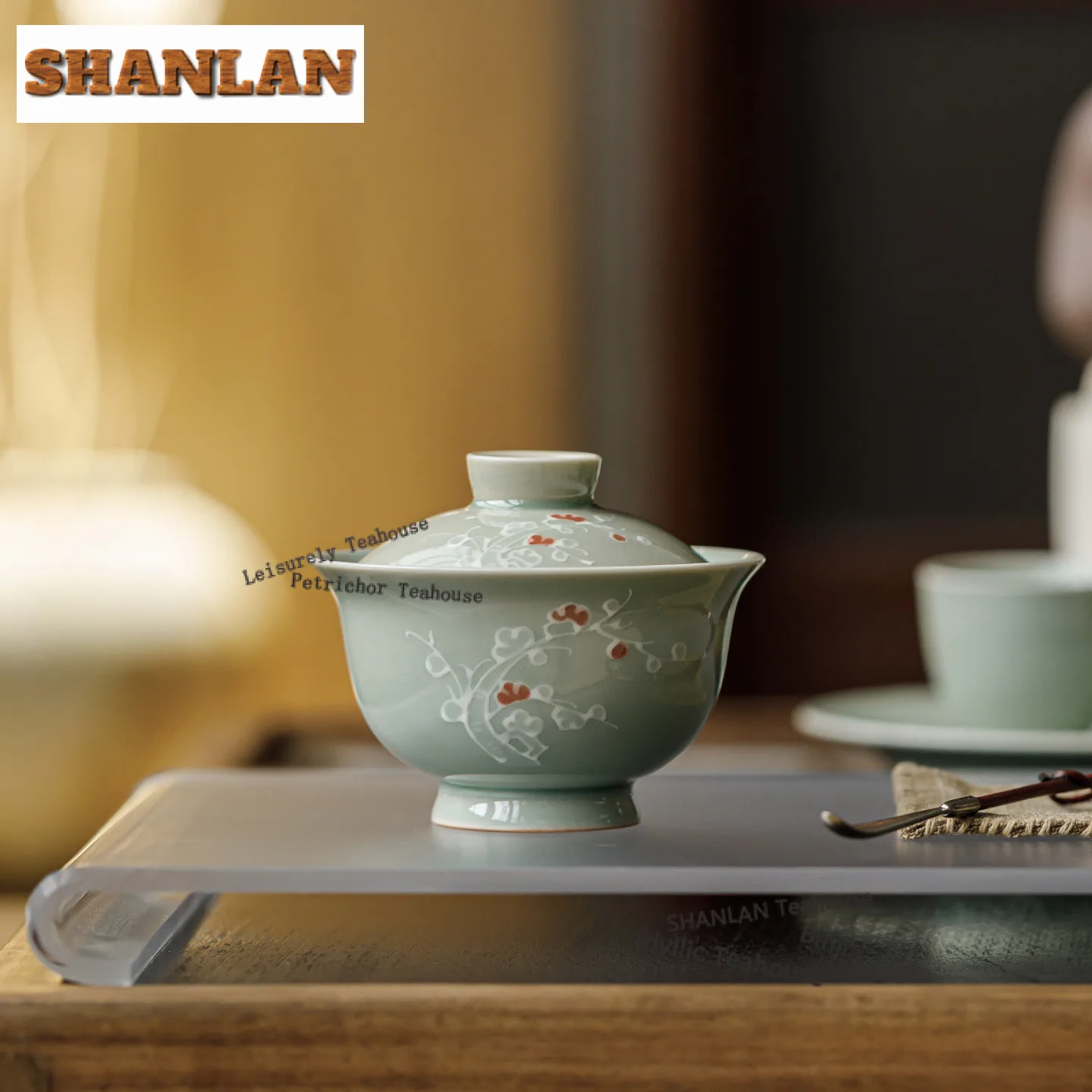 100ml Banana Moonlight Pull Flowers Gaiwan Creative Tea Tureen Household Tea Bowl With Lid Kit Tea Maker Cover Bowl Drinkware