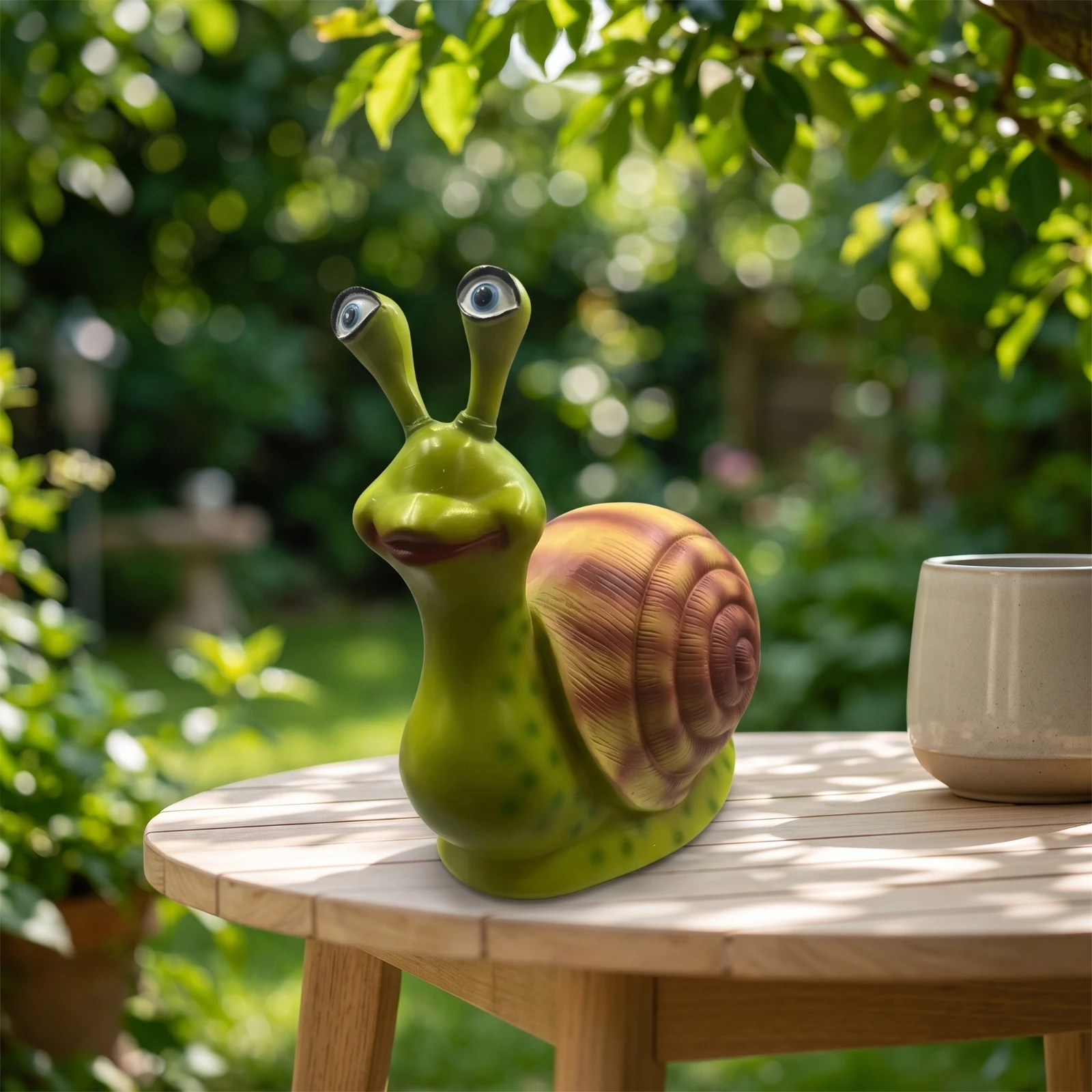 Resin Snail Figurine Hand-Painted Snail Figurine Collectible Compact for Gardeners, Garden, Patio