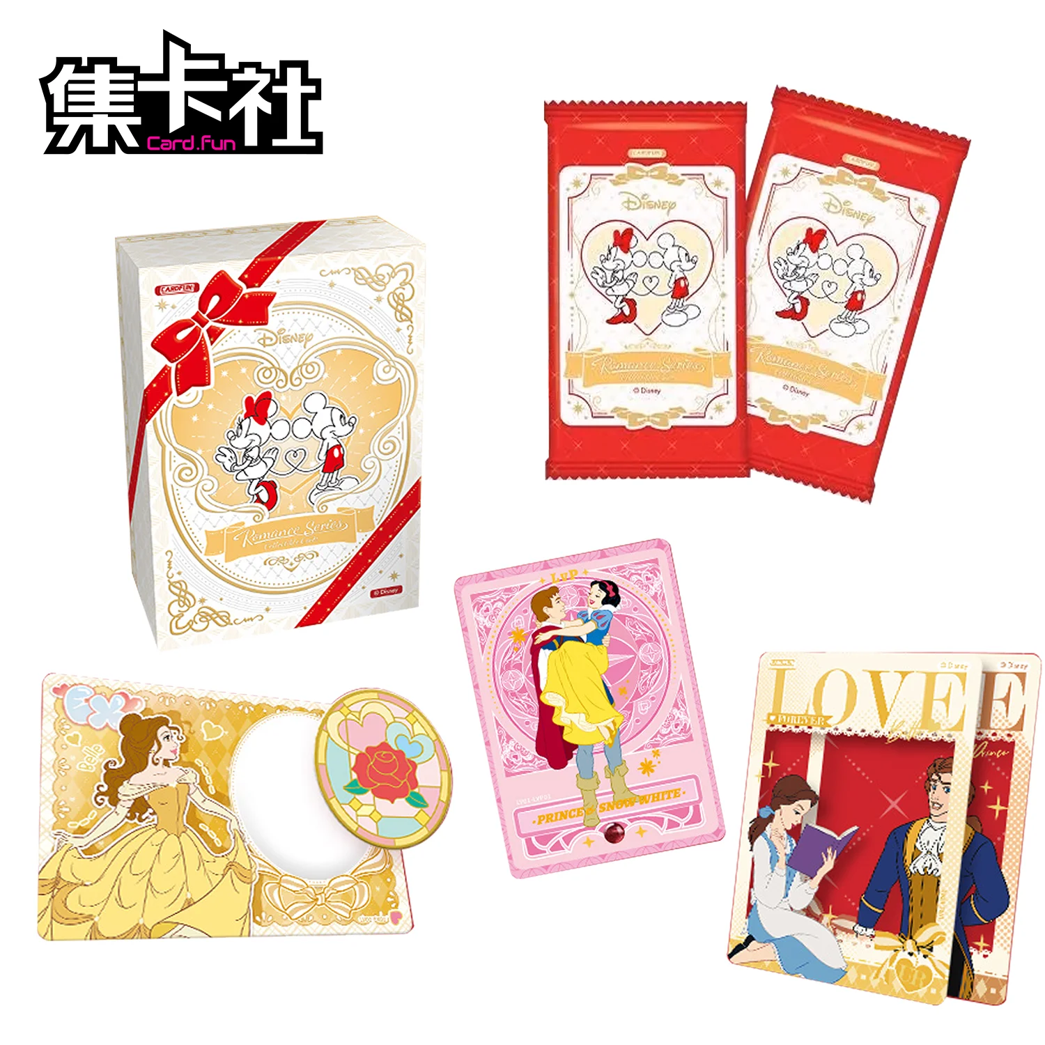 Genuine Card.fun Disney Romance Series Trading Cards Snow White Stitch Mickey Mouse Classic Limited Edition Cartoon Character