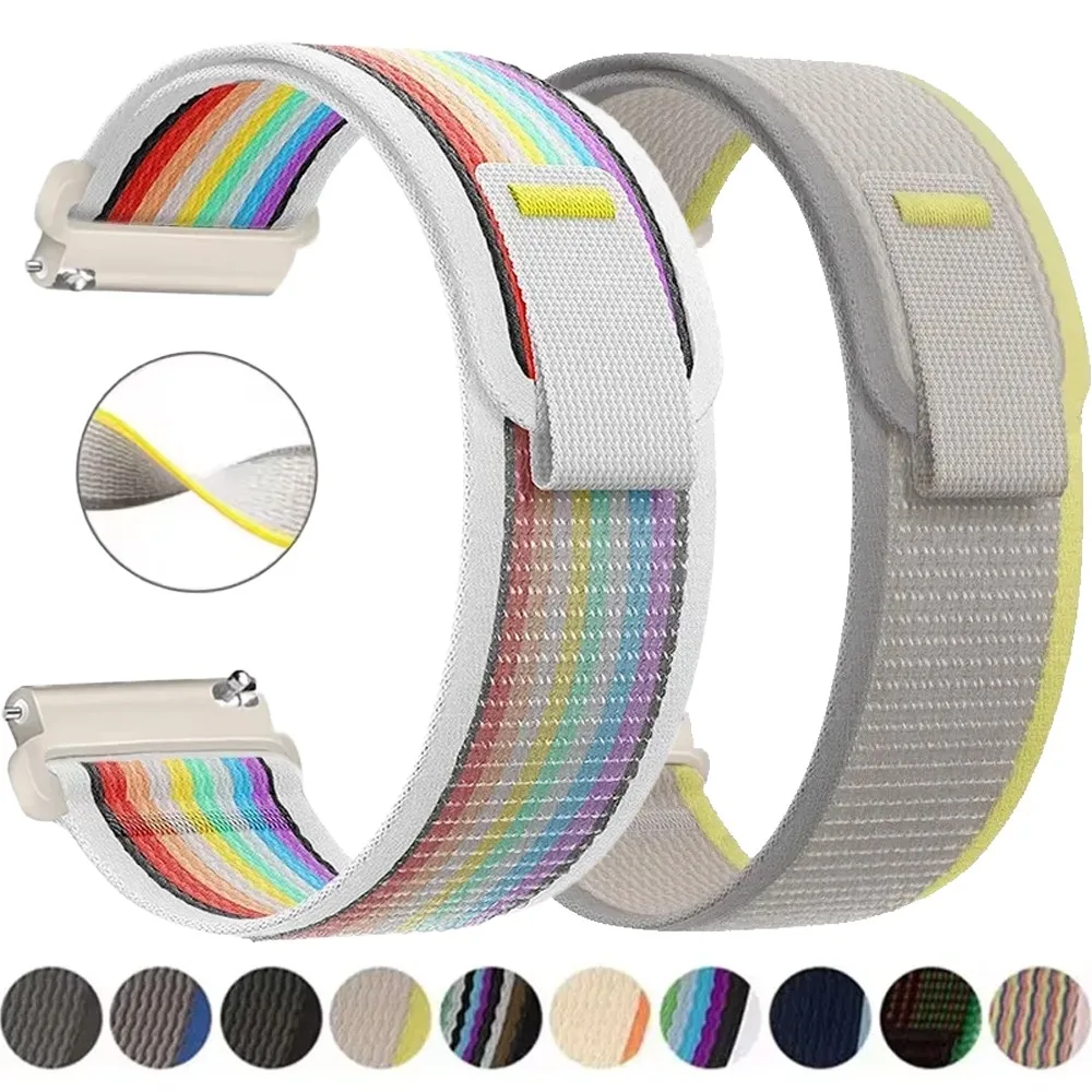 20mm 22mm Trail Nylon-Schlaufenarmband für COROS APEX 4 42mm/2 Pro/PACE Pro/3 Verstellbares Uhrenarmband Suunto Vertical 2/Run/Race 2 Correa