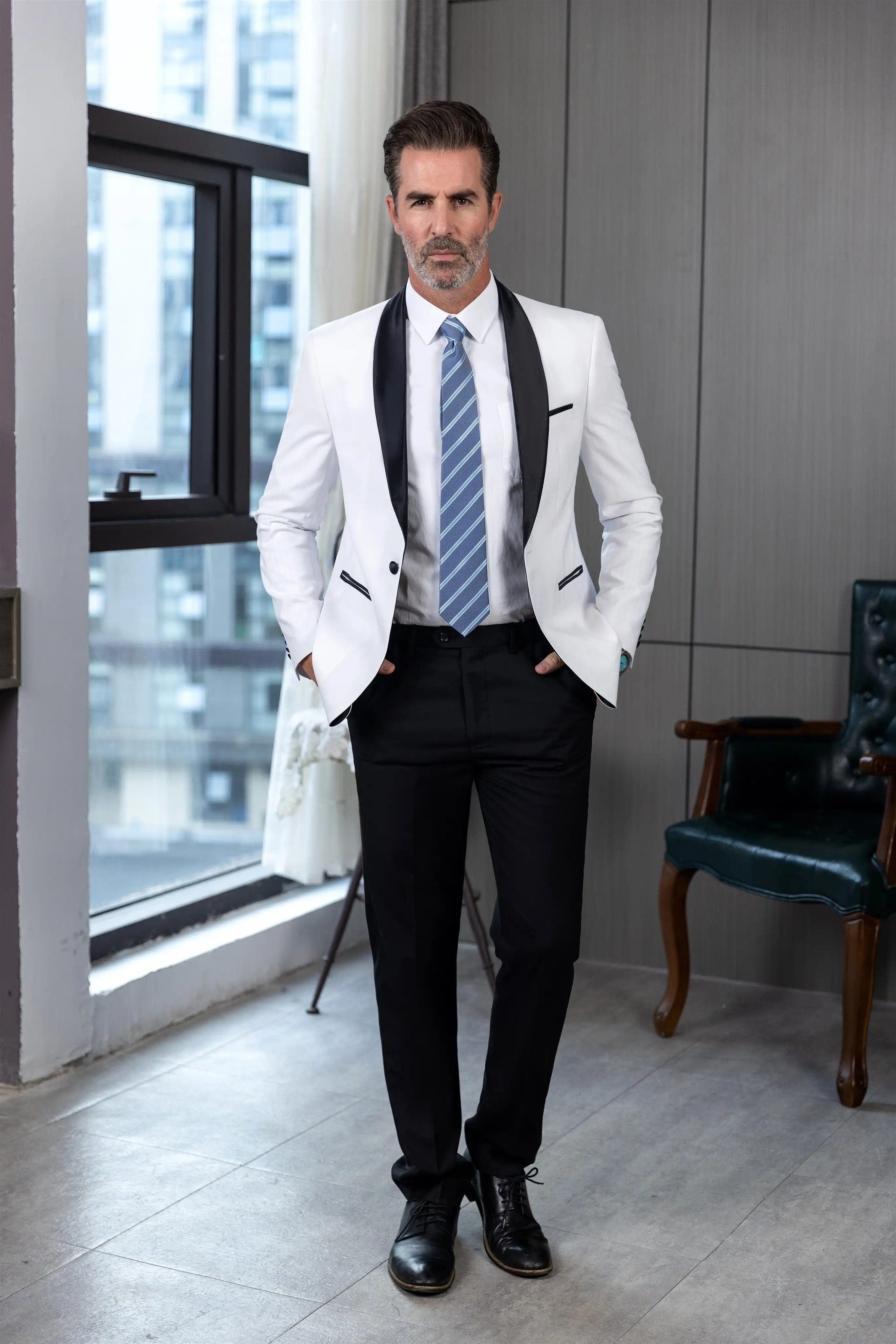 

Men's Suit Jacket Slim Fit One Botton Wedding Groomsmen Gowns Simple Classic Shawl Lapel Tuxedo Blazer Formal Dinner Suit New