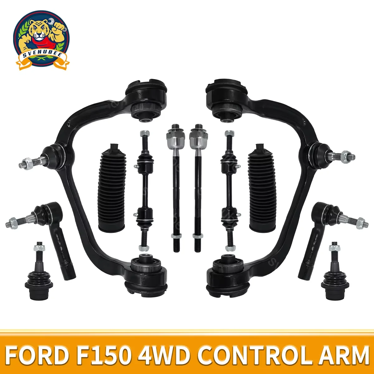 

Svenubee 12Pcs Front Upper Control Arm Stabilizer Sway Bar Links Tie Rod End Suspension Kits for Ford F150 4WD 2009 2010 - 2014