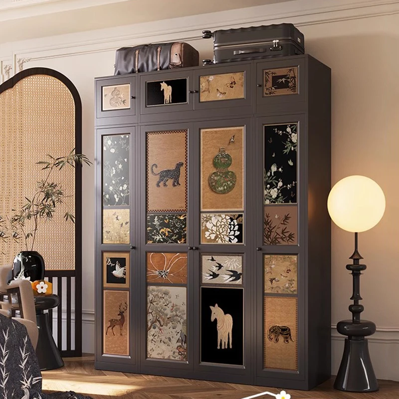 Jewelry Storage Clothes Closet Simple Nordic Minimalist Wooden Wearable Wardrobe Modern Makeup Cabinet Armario Home Furniture