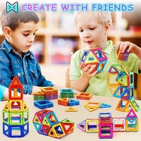 Montessori Education Magnetic Building Blocks DIY Magnets Toys Big Size and Mini Size Designer Construction Set Gifts for Kids