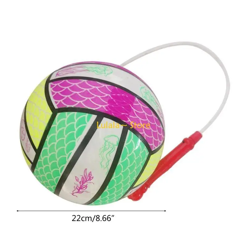 Y4QA نفخ الكرة المطاطية LED وامض الكرة الضغط لعبة للأطفال ألعاب الحفلات #6