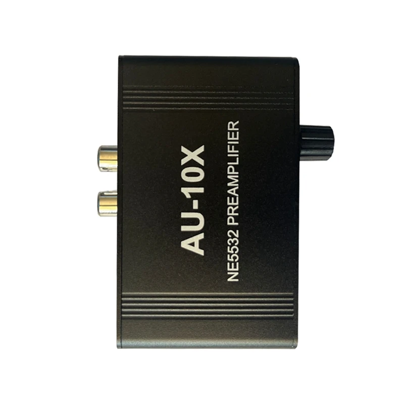 AU-10X NE5532 Preamplifier Headphone Amplifier Amp Headphone Amplifier Board Gain 20Db RCA 3.5MM Volume Control EU Plug