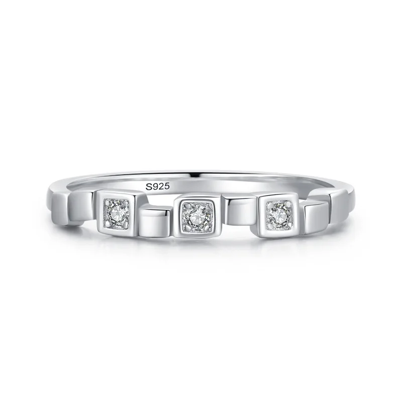 

S925 Sterling Silver Female Ring Popular Design Jewelry With Micro Diamonds