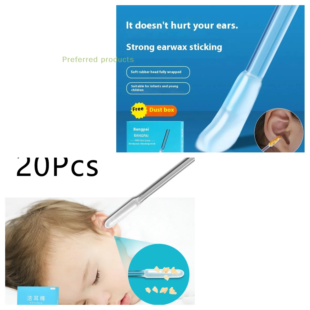 20/24 Pcs Kleine/Große Klebrige Ohr Digger Ohr Graben Werkzeug Ohr Wachs Reinigung Spezielle Nicht Verletzt Ohr graben Löffel Ohr Graben Tupfer