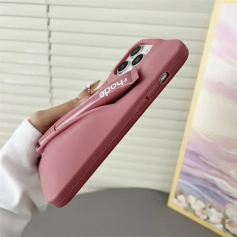 رود الخريف طبعة أحمر الشفاه حامل الشفاه لينة غطاء من السيليكون آيفون 16 15 14 13 12 11 برو ماكس زائد 17 الهواء حامل هاتف غطاء