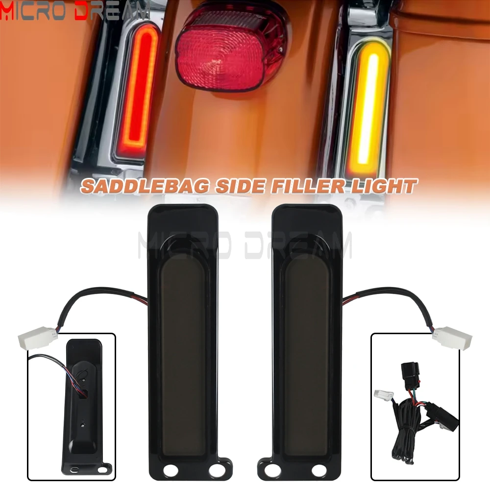 Motorcycle Turn Signals LED Red Brake Tail Lights Stop Lamps For Harley Road Glide FLHTCU FLHTCUL FLHTK FLHTKL FLTRU 2014-Later