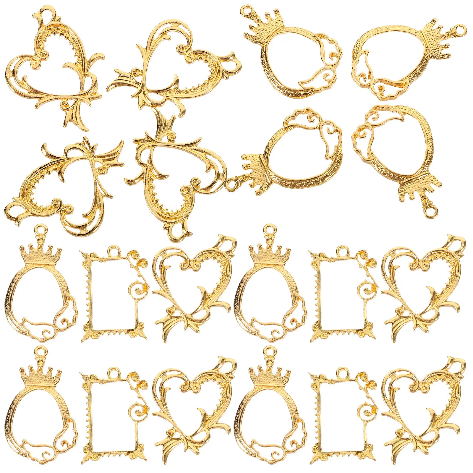 

30 шт. металлических рамок-подвесок для самостоятельного изготовления украшений, уникальные фоторамки-шармы для ожерелий и браслетов