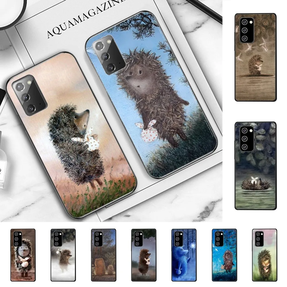 Bright Hedgehog In The Fog Phone Case For Samsung Note 8 9 10 20 pro plus lite M 10 11 20 30 21 31 51 A 21 22 42 02 03