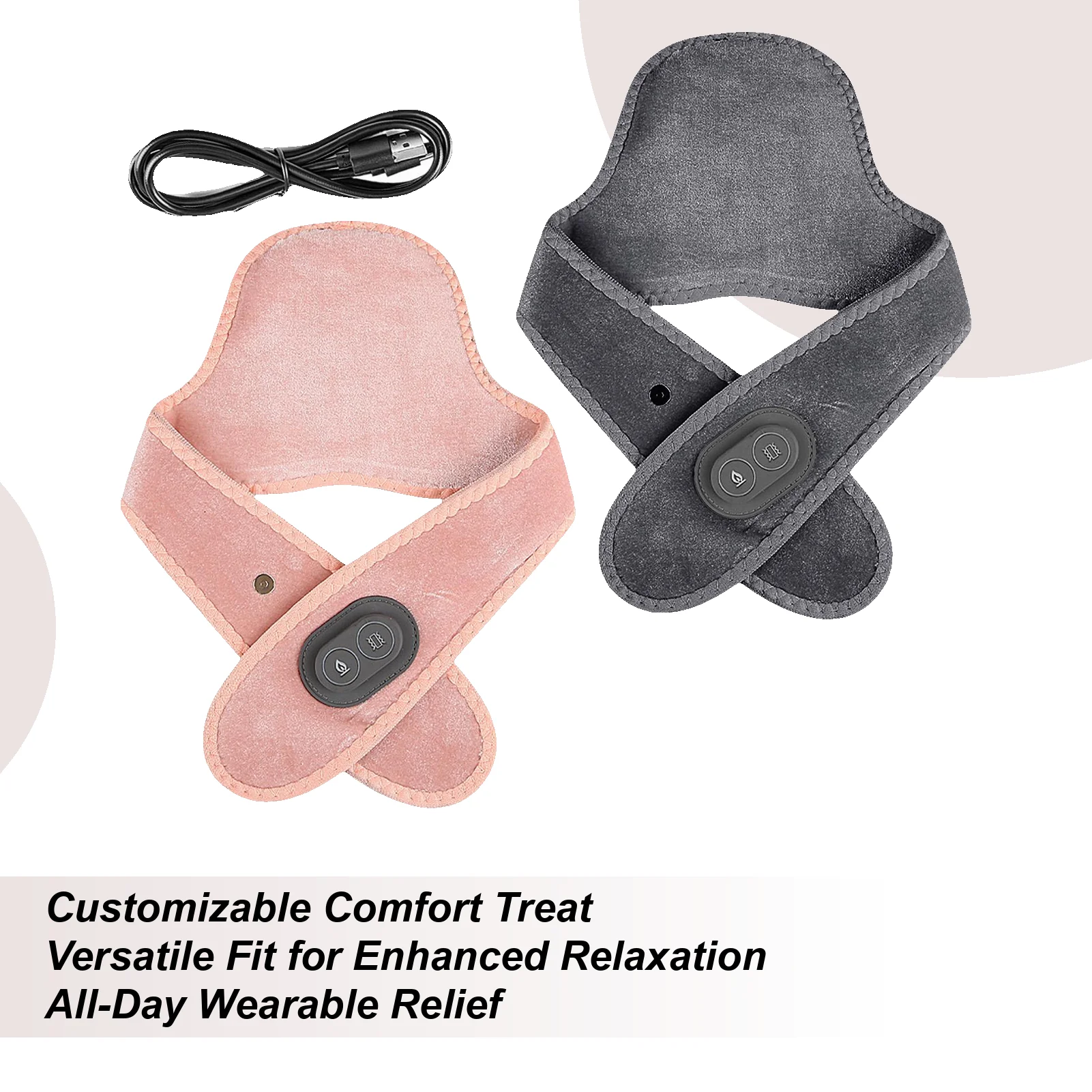 

Heated Neck Wrap Rechargeable Magnetic Massager Electric Neck Wrap Heating Pad For Muscle Soreness Stiffness Relaxation Men