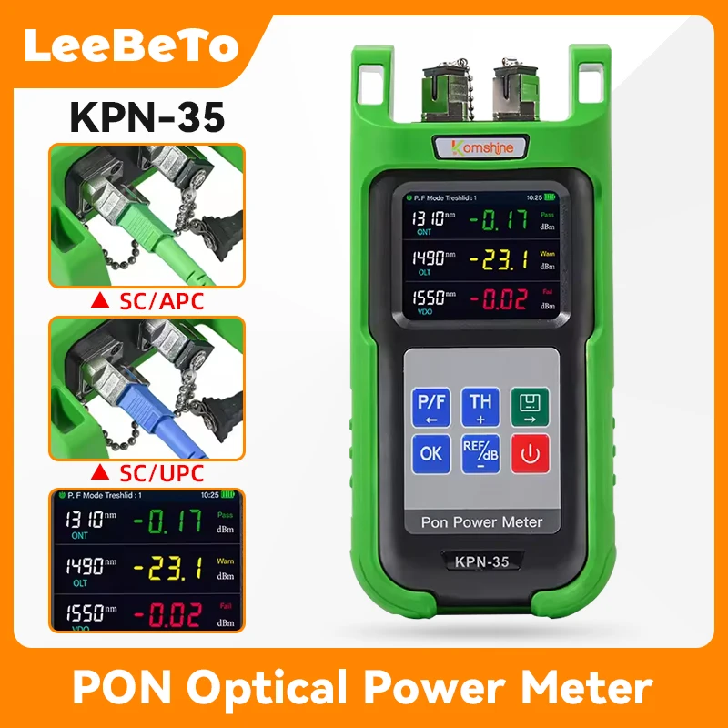 

Komshine KPN-35 PON Optical Power Meter 0.1 DB Resolution 1490nm 1550nm 1310nm for PON Network Testing