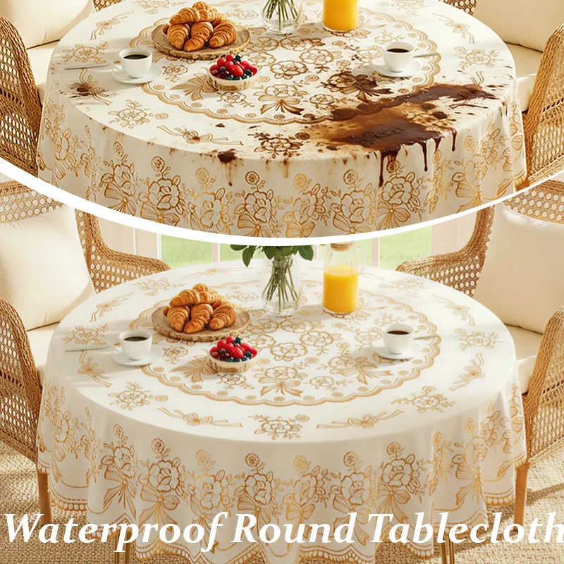 Nordic Light Luxury PVC Tablecloth Waterproof Oil-proof Heat-resistant Table Cover Wash-free Tea Coffee Table Cloth Household