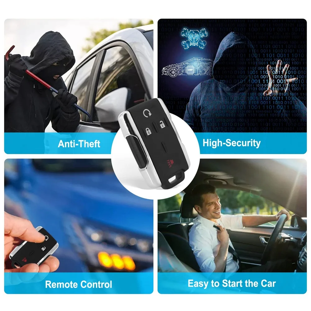 

T-образный брелок без ключа с самым высоким рейтингом для Chevy Silverado GMC Sierra 1500 2500 3500 2500HD 3500HD Colorado GMC Canyon M3N32337100