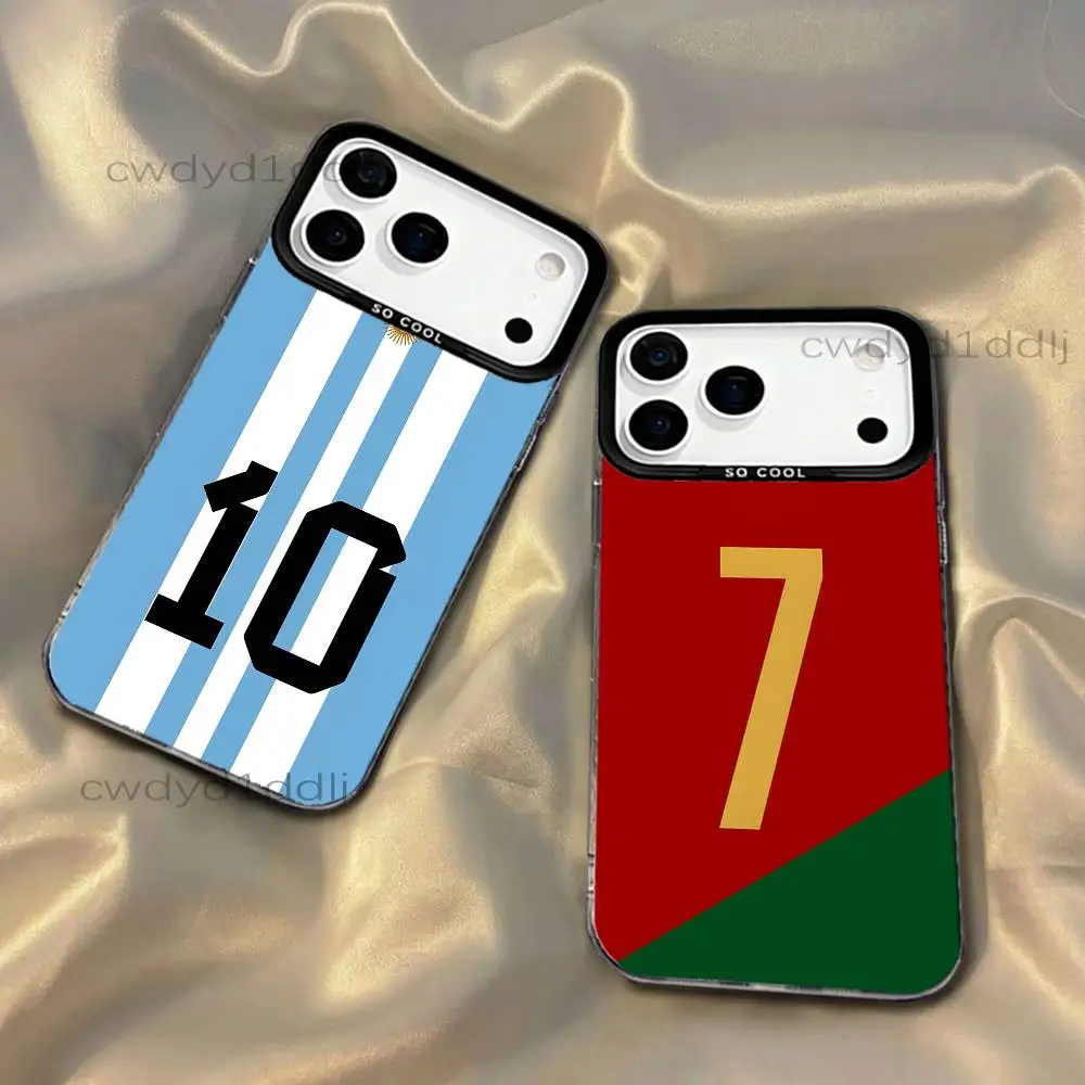 

F-Football 10 7 Number 19 Phone Case For iPhone 17,16,15,14,13,12,X,8,Pro,Max,Plus,SE4,Air,Mini HD Black IMD Matte