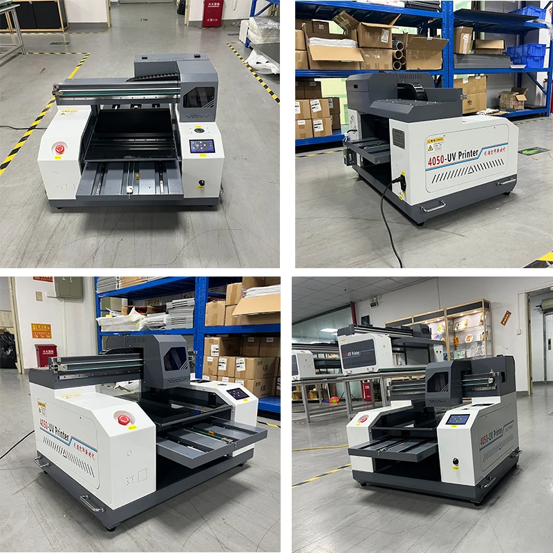 4050 UV Inkjet Printer DX7 XP600 A3+ Flatbed Flex Pattern Printer Plastic Phone Cases Acrylic Cylinders PVC ID Cards Metal Glass