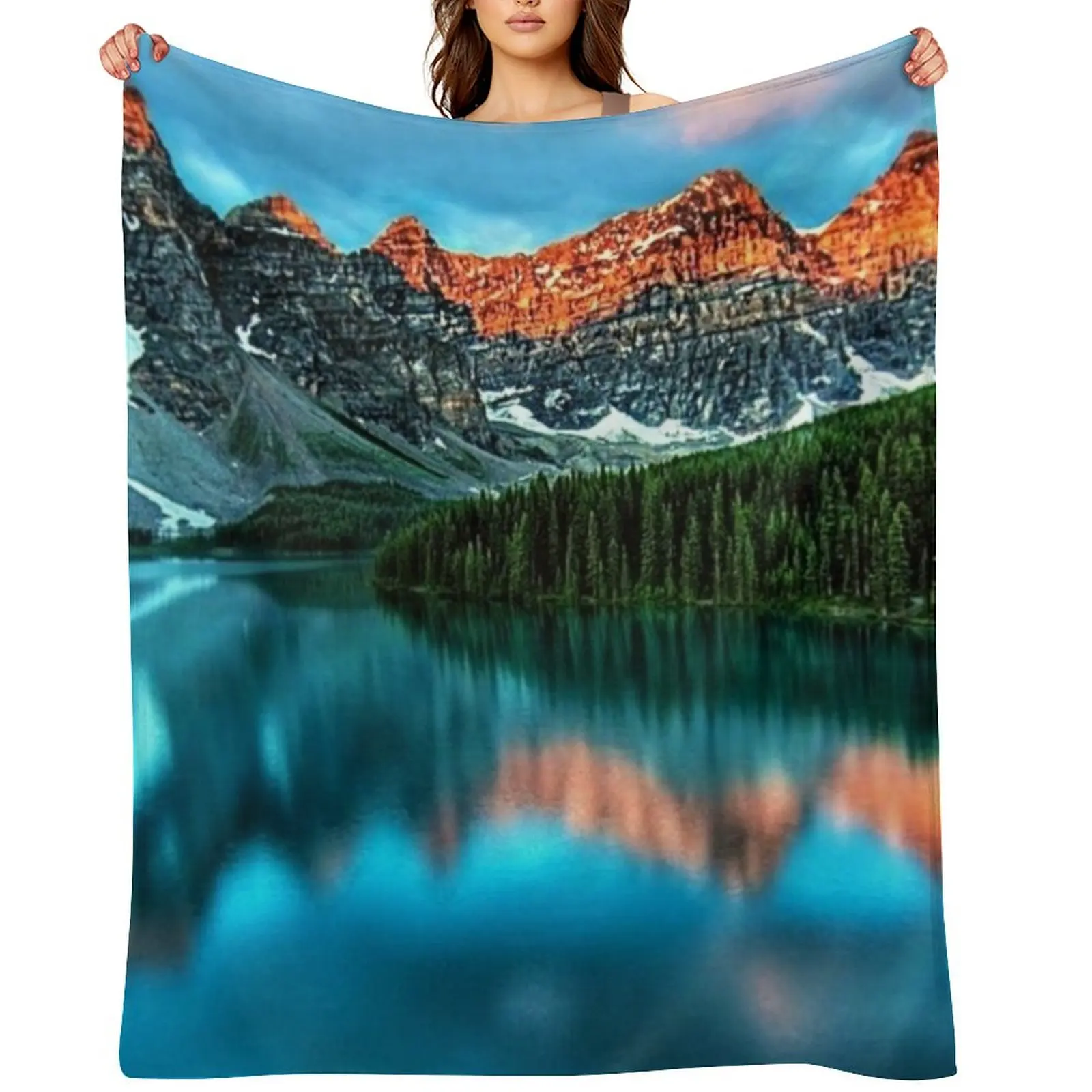 

Lake Louise - Alberta, Canada Landscape Throw Blanket heavy to sleep Decoratives Cute Nap Blankets