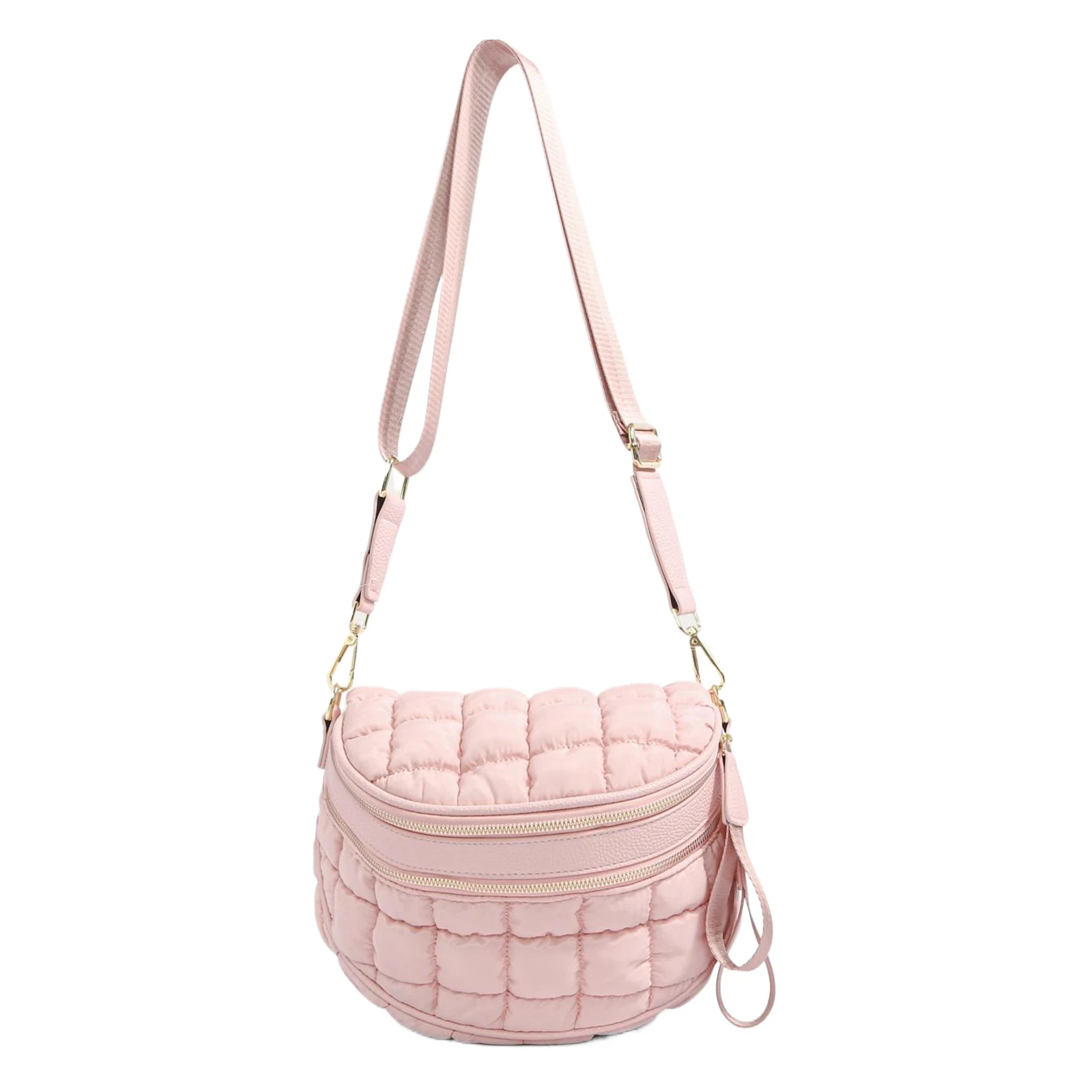 

Women Crossbody Bum Bags Solid Color Crescent Puffer Purse With Adjustable Shoulder Strap for Travel Outings Leisure Activities